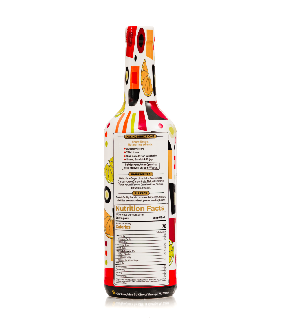 Classic Cosmopolitan Mixer – Cranberry, Lime & Orange Zest | BarMixxers - Image 2